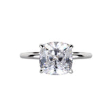 Cushion Cut Solitaire Style Cubic Zirconia in 925 Sterling Silver Ring 1