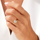 Stunning 1.0-2.0 CT Radiant Moissanite Engagement Ring with Bezel Design 6
