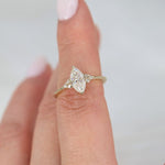 Stunning 1 CT Marquise Moissanite Engagement Ring With Cluster Design 4