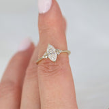 Stunning 1 CT Marquise Moissanite Engagement Ring With Cluster Design 4