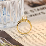 Stunning 2.0 CT Oval Moissanite Engagement Ring with Cluster Design 4