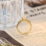 Stunning 2.0 CT Oval Moissanite Engagement Ring with Cluster Design 4