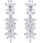 Round Cut Cubic Zirconia in 925 Sterling Silver Earrings 1