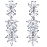 Round Cut Cubic Zirconia in 925 Sterling Silver Earrings 1