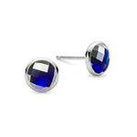 0.90TCW Round Sapphire Lab Made Diamond- September Birthstone Earrings 5