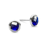 0.90TCW Round Sapphire Lab Made Diamond- September Birthstone Earrings 5