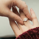 Stunning 1 CT Oval Moissanite Engagement Ring With Three Stone Design 6