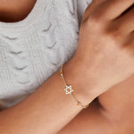 1.5 TCW Round Citrine Lab Made Diamond-November Birthstone Bracelet 2