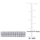 Round Cut Cubic Zirconia in 925 Sterling Silver Wedding Bands 3