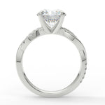 Stunning 2.0 CT Round Moissanite Engagement Ring with Twisted Pave Design 6