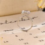 Stunning 4.0 CT Emerald Moissanite Engagement Ring with Solitaire Design 4