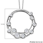 Round Cut Cubic Zirconia in 925 Sterling Silver Necklace 6
