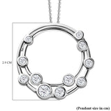 Round Cut Cubic Zirconia in 925 Sterling Silver Necklace 6