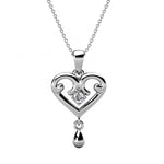 Round Cut Cubic Zirconia in 925 Sterling Silver Necklace 2