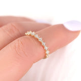 Stunning 0.35 TCW Round Moissanite Stones Half Eternity Wedding Bands 7