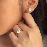 Stunning 1.0 CT Round Moissanite Engagement Ring with Solitaire Design 8