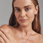 Round Cut Cubic Zirconia in 925 Sterling Silver Necklace 3