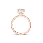 Stunning 3.0 CT Oval Moissanite Engagement Ring in Pave Design 4