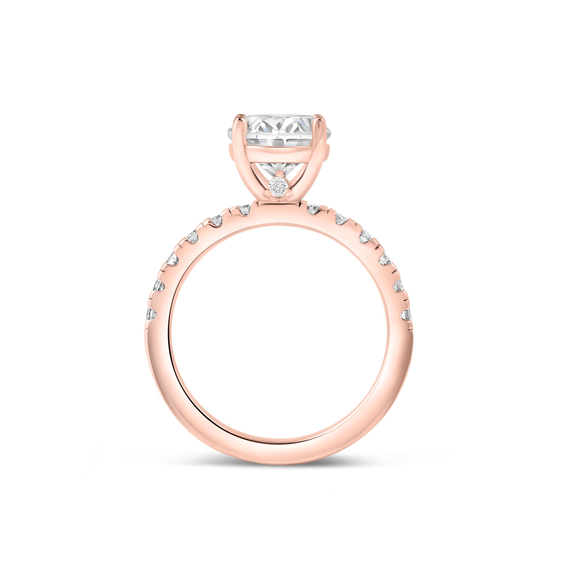 Stunning 3.0 CT Oval Moissanite Engagement Ring in Pave Design 4