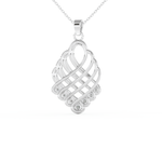 Stunning 0.158 CT Round Moissanite Diamond Multi Stones Necklace in Solid Gold