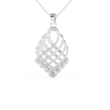 Stunning 0.158 CT Round Moissanite Diamond Multi Stones Necklace in Solid Gold