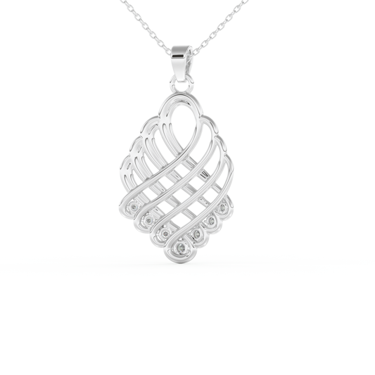 Stunning 0.158 CT Round Moissanite Diamond Multi Stones Necklace in Solid Gold