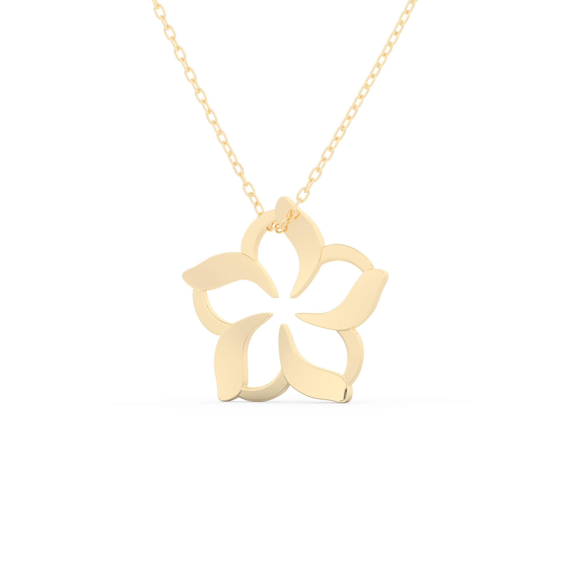 Stunning 0.23 CT Round Moissanite Diamond Flower Necklace in Solid Gold