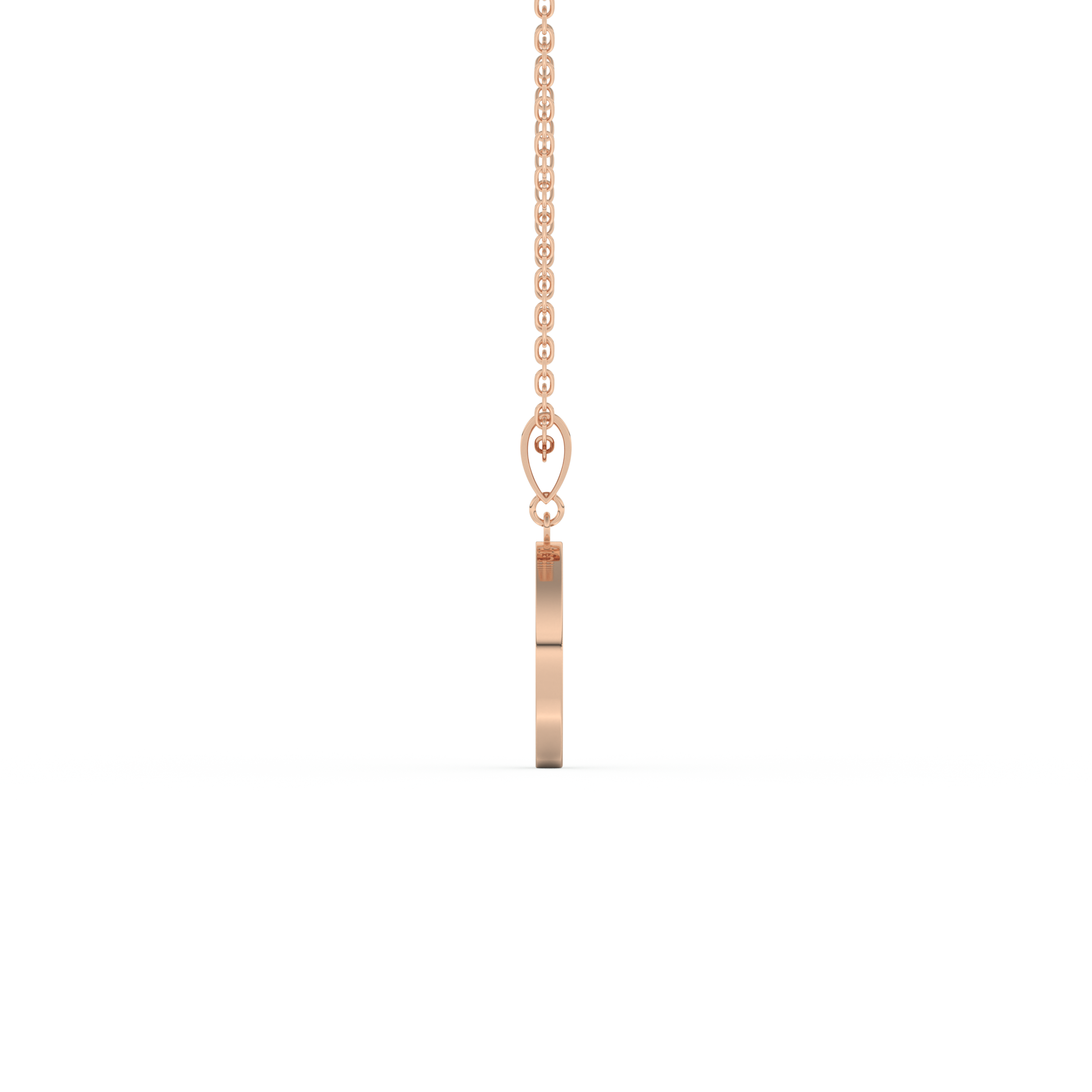 Stunning 0.05 CT Round Moissanite Diamond A Initial Necklace in Solid Gold