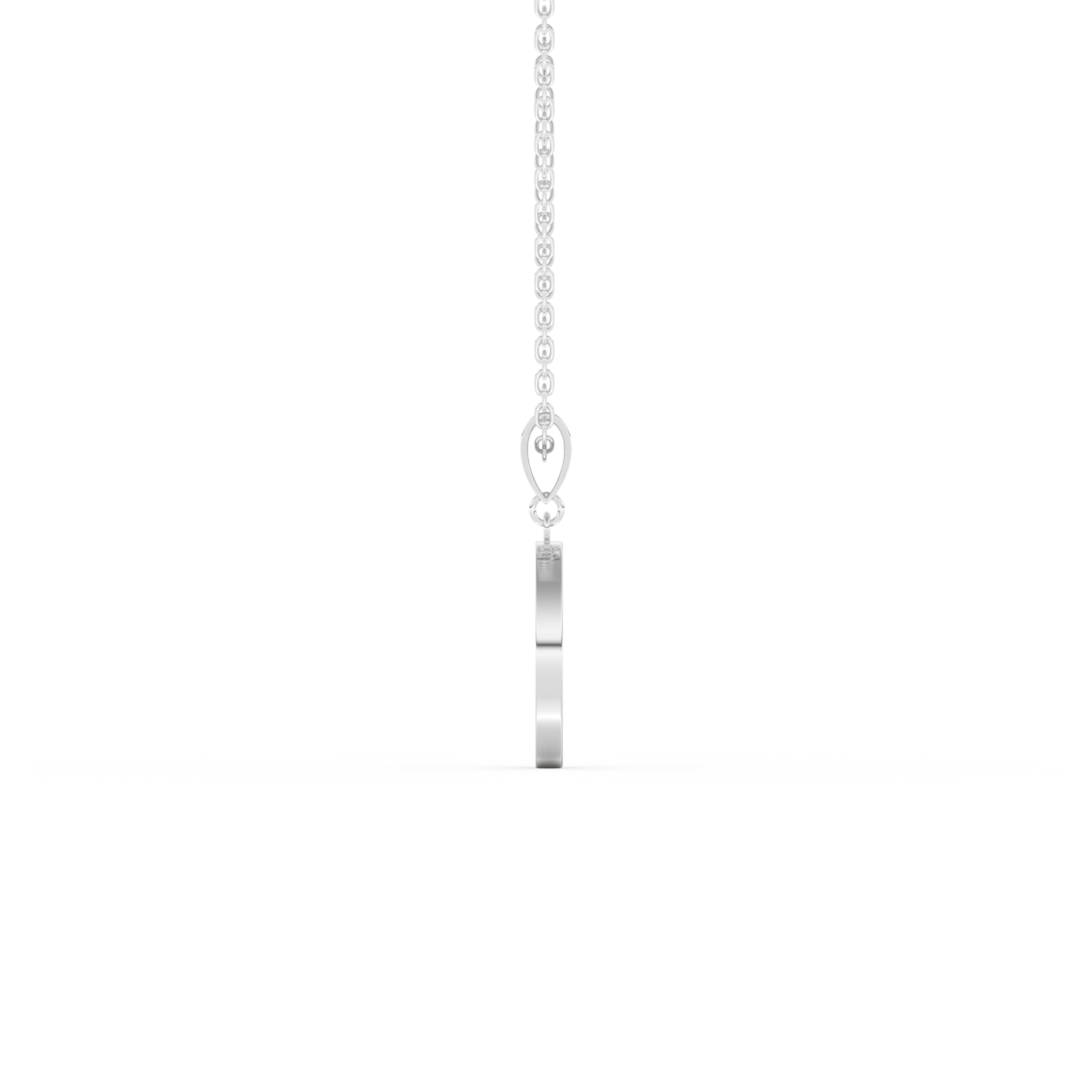 Stunning 0.05 CT Round Moissanite Diamond A Initial Necklace in Solid Gold
