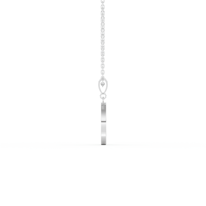 Stunning 0.05 CT Round Moissanite Diamond A Initial Necklace in Solid Gold