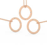 Stunning 0.15 CT Round Moissanite Diamond Circle Necklace in Solid Gold