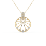 Stunning 0.312 CT Round Moissanite Diamond Multi Stones Necklace in Solid Gold
