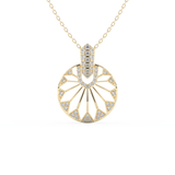 Stunning 0.312 CT Round Moissanite Diamond Multi Stones Necklace in Solid Gold