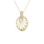 Stunning 0.312 CT Round Moissanite Diamond Multi Stones Necklace in Solid Gold