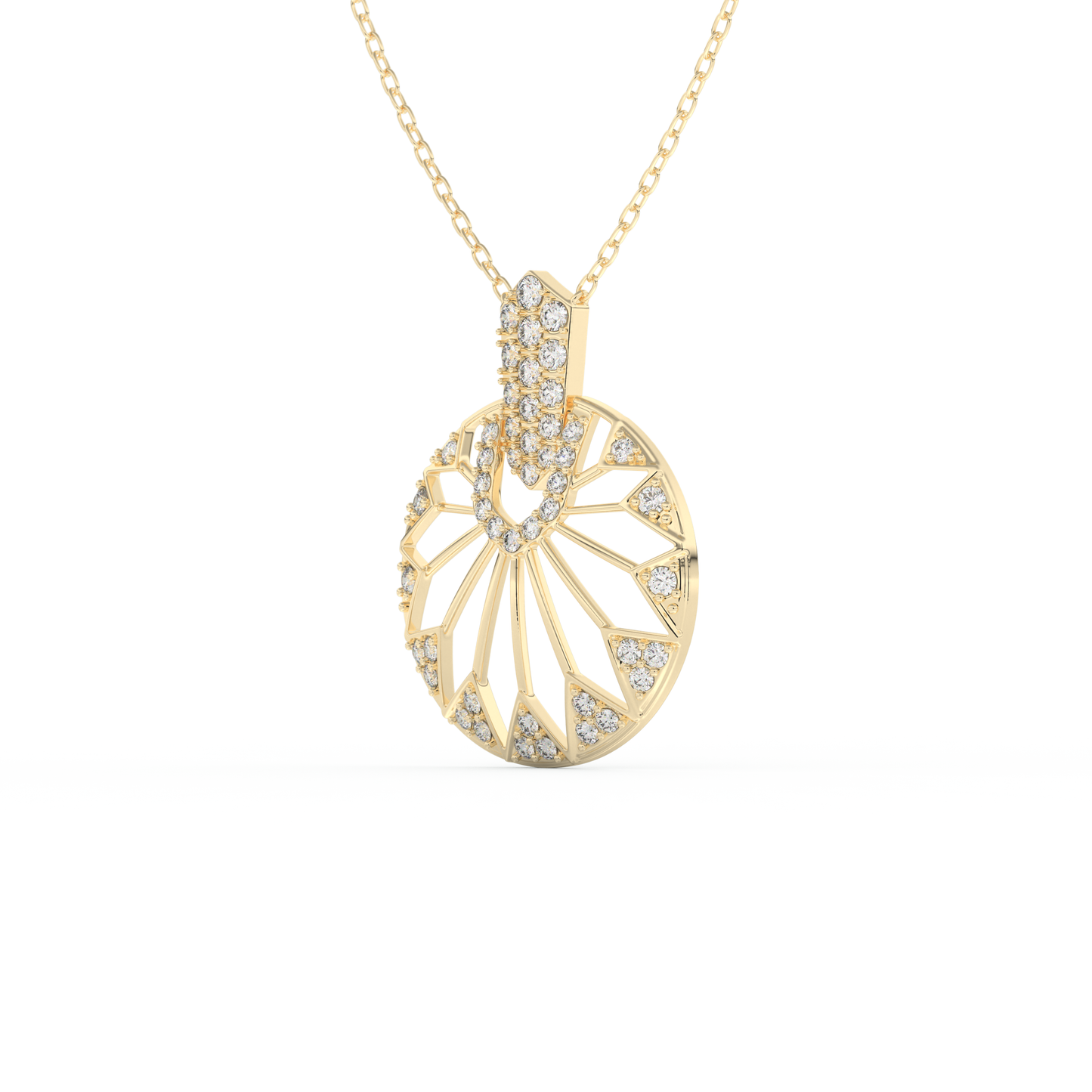 Stunning 0.312 CT Round Moissanite Diamond Multi Stones Necklace in Solid Gold