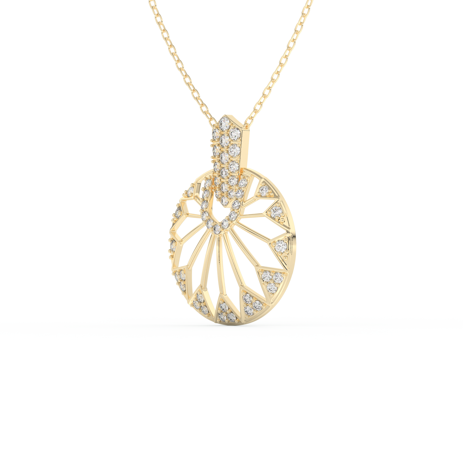 Stunning 0.312 CT Round Moissanite Diamond Multi Stones Necklace in Solid Gold