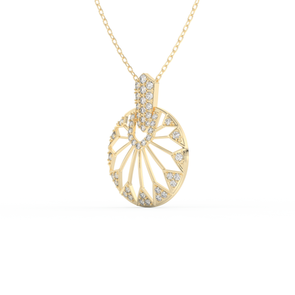 Stunning 0.312 CT Round Moissanite Diamond Multi Stones Necklace in Solid Gold