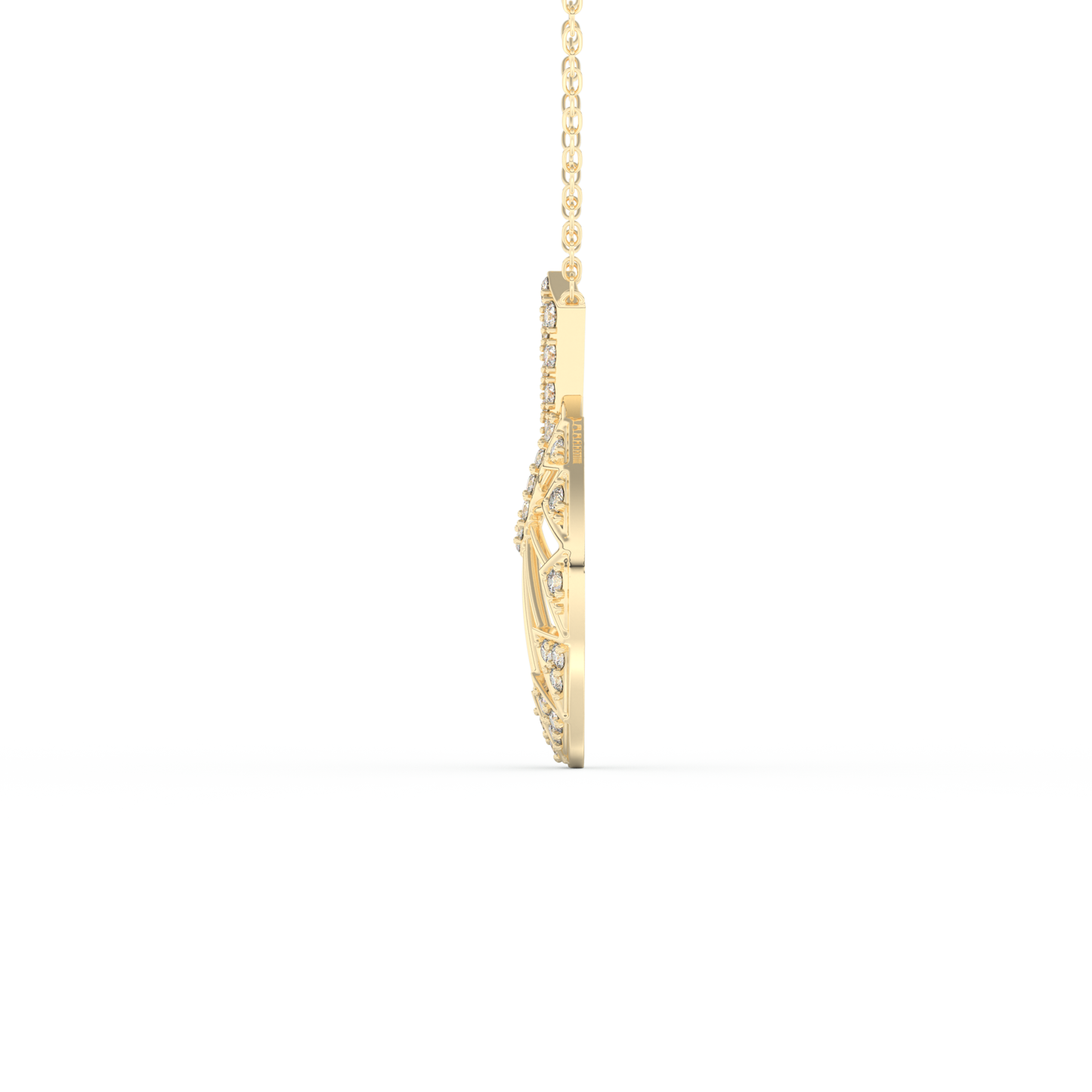 Stunning 0.312 CT Round Moissanite Diamond Multi Stones Necklace in Solid Gold