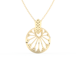 Stunning 0.312 CT Round Moissanite Diamond Multi Stones Necklace in Solid Gold