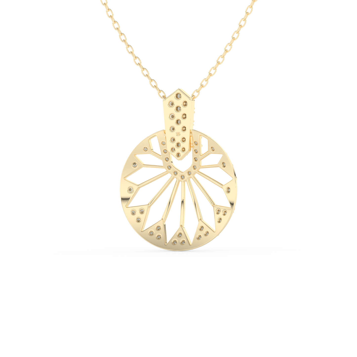 Stunning 0.312 CT Round Moissanite Diamond Multi Stones Necklace in Solid Gold
