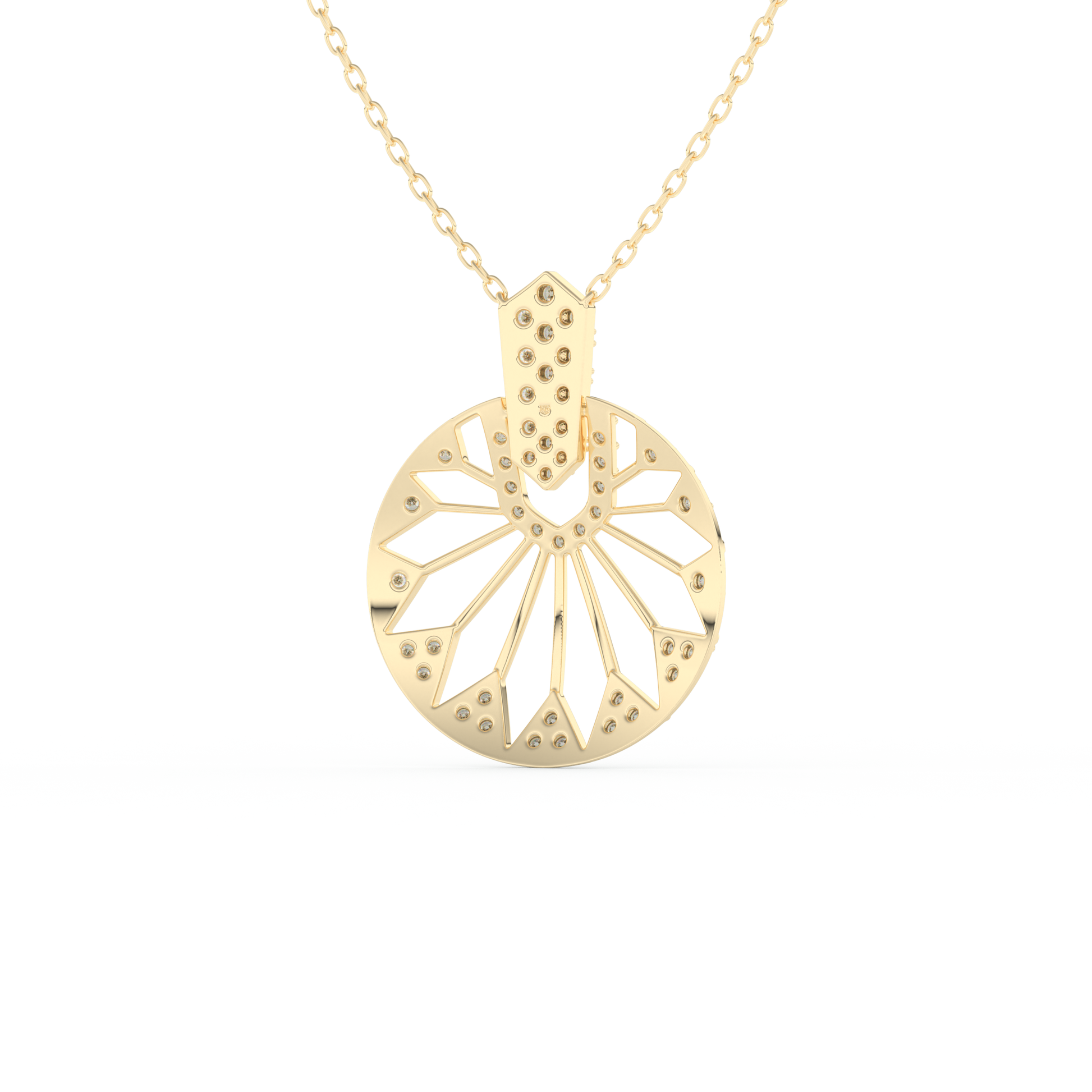 Stunning 0.312 CT Round Moissanite Diamond Multi Stones Necklace in Solid Gold