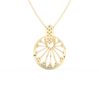 Stunning 0.312 CT Round Moissanite Diamond Multi Stones Necklace in Solid Gold