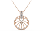 Stunning 0.312 CT Round Moissanite Diamond Multi Stones Necklace in Solid Gold