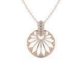 Stunning 0.312 CT Round Moissanite Diamond Multi Stones Necklace in Solid Gold