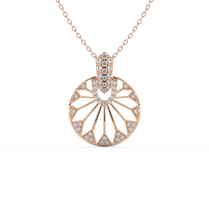 Stunning 0.312 CT Round Moissanite Diamond Multi Stones Necklace in Solid Gold