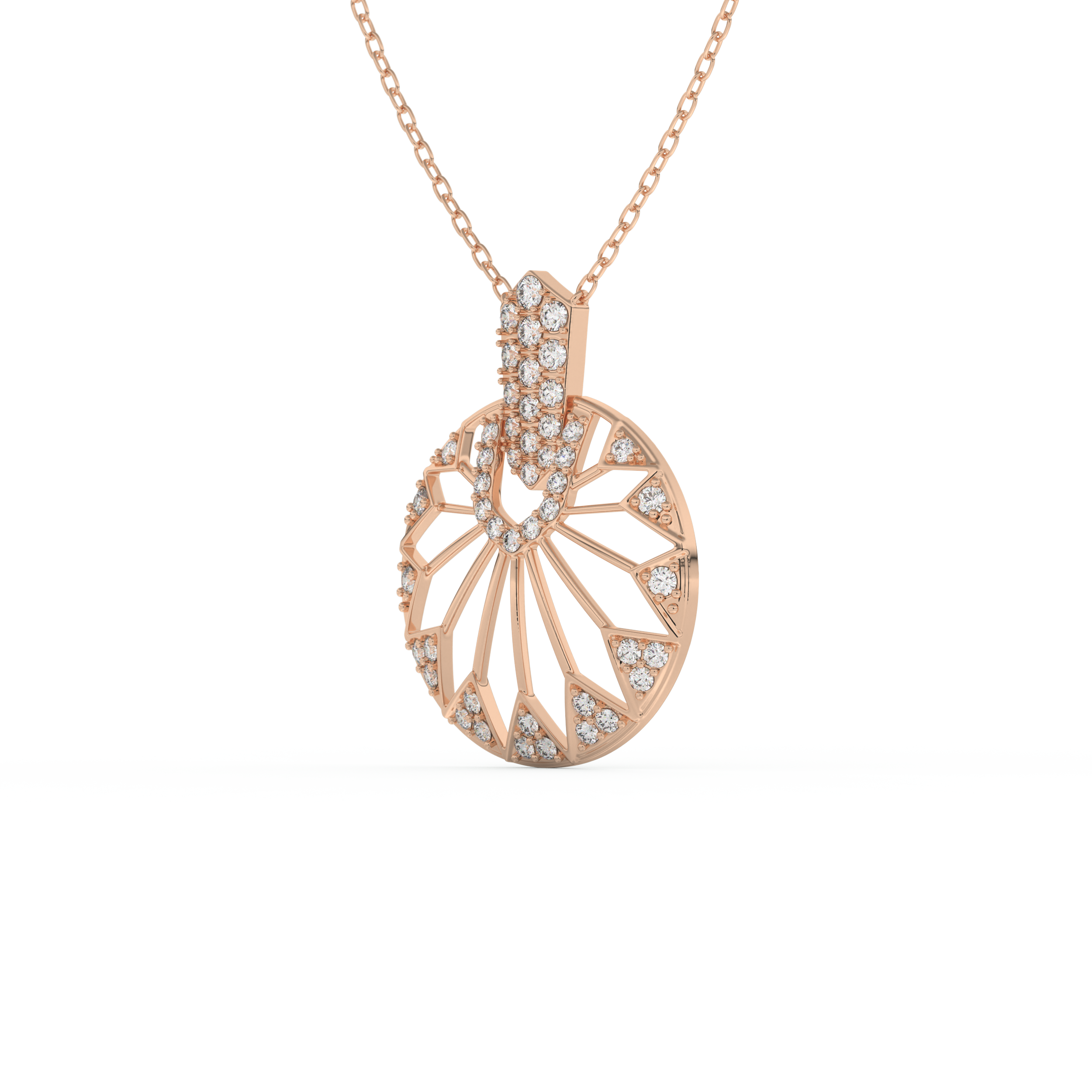 Stunning 0.312 CT Round Moissanite Diamond Multi Stones Necklace in Solid Gold