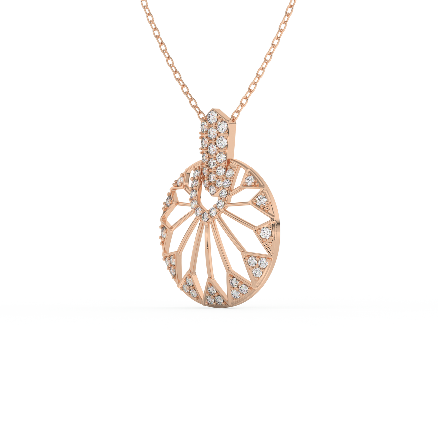 Stunning 0.312 CT Round Moissanite Diamond Multi Stones Necklace in Solid Gold