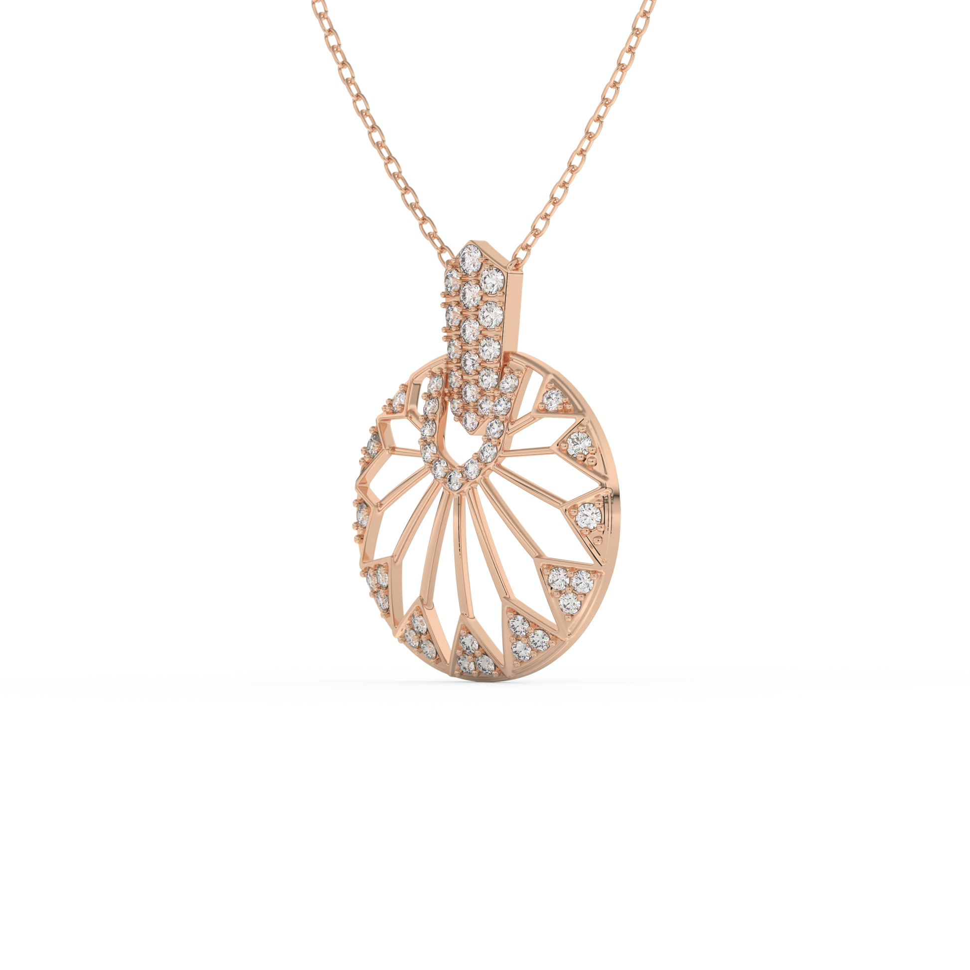 Stunning 0.312 CT Round Moissanite Diamond Multi Stones Necklace in Solid Gold