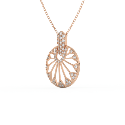 Stunning 0.312 CT Round Moissanite Diamond Multi Stones Necklace in Solid Gold
