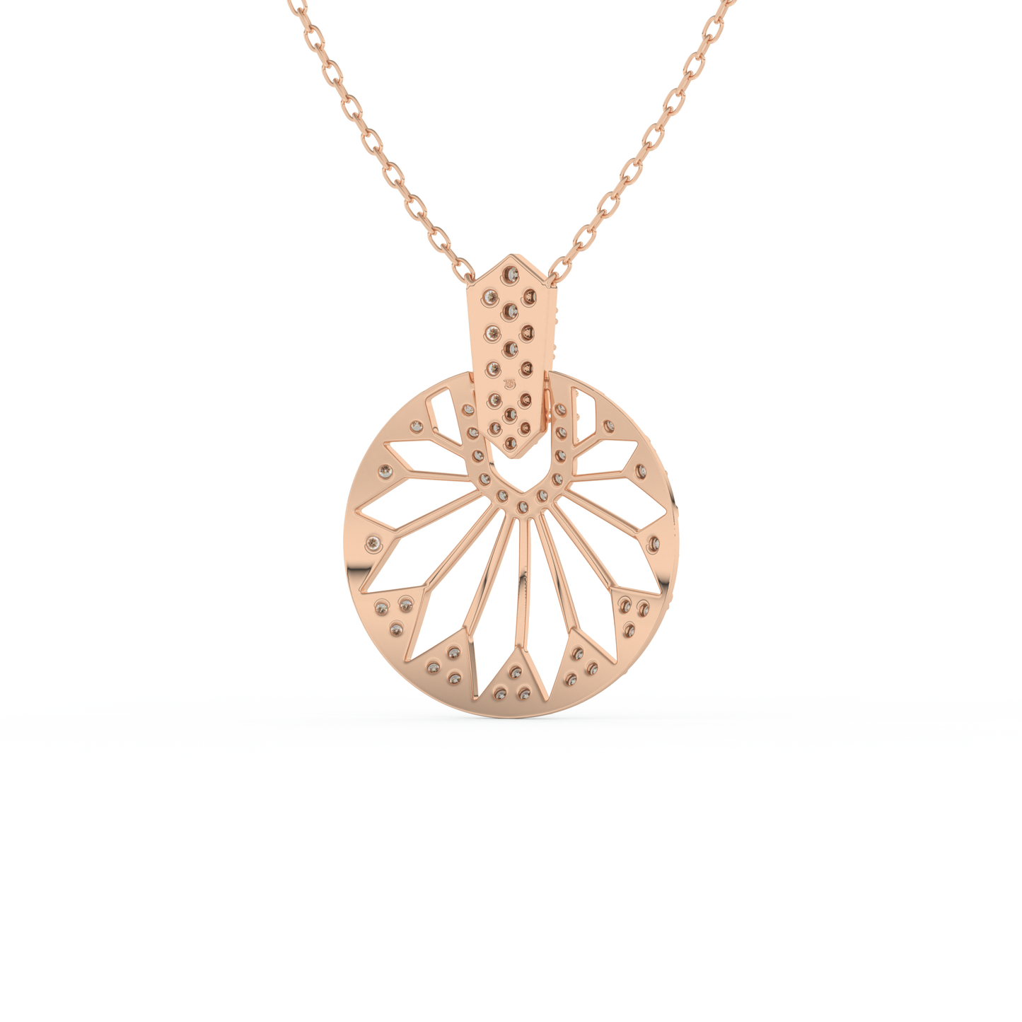 Stunning 0.312 CT Round Moissanite Diamond Multi Stones Necklace in Solid Gold